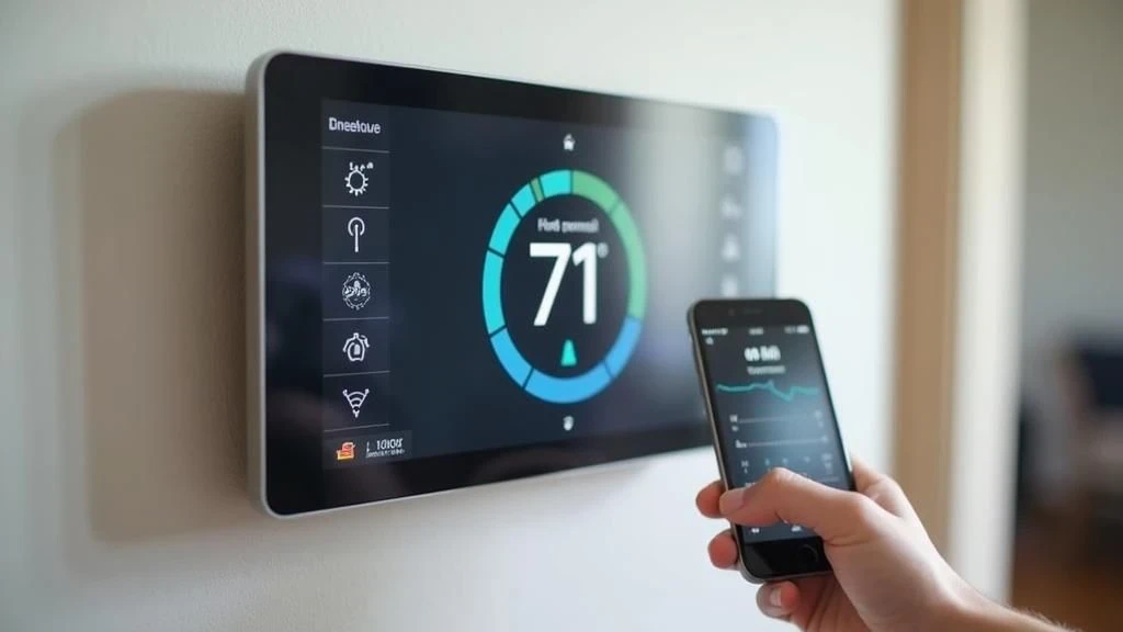 Smart Thermostats_ The Future of HVAC Control Smart thermostat with connected smartphone